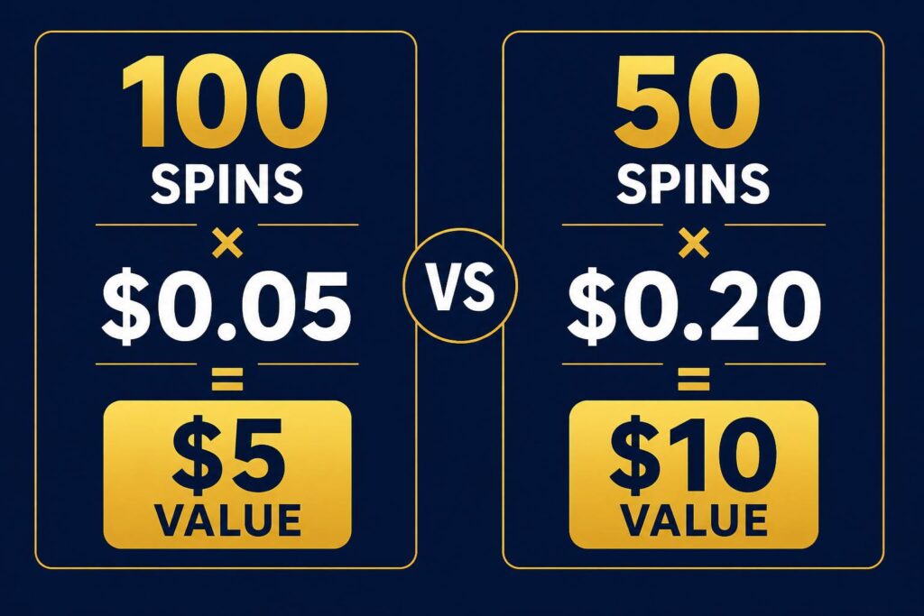 How to compare free spins no deposit spin value before claiming